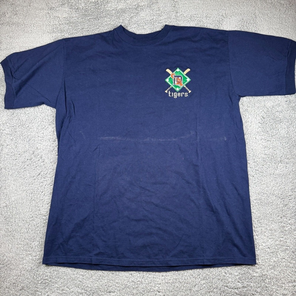 Vintage Detroit Tigers Legends Athletic Stitched Shirt Mens XL Blue Y2K‎ 90s MLB